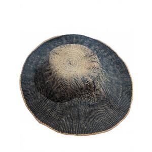 J. McLaughlin Straw Laila Hat‎  blue And Tan beach Nwot